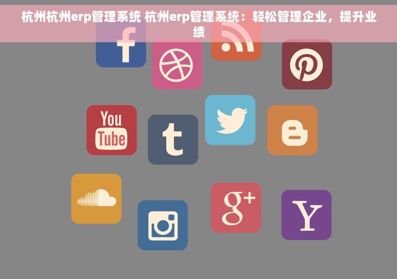 杭州杭州erp管理系统 杭州erp管理系统：轻松管理企业，提升业绩