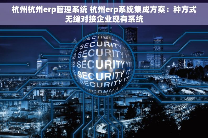 杭州杭州erp管理系统 杭州erp系统集成方案：种方式无缝对接企业现有系统