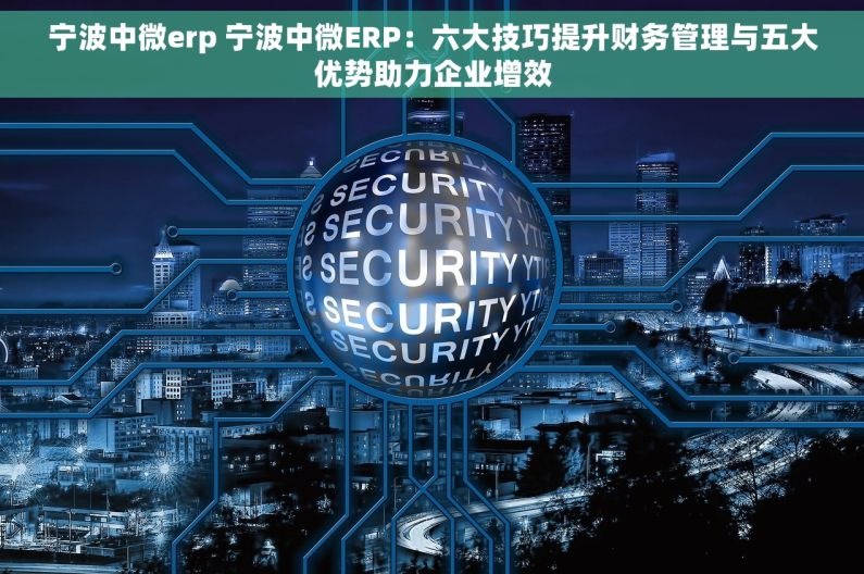 宁波中微erp 宁波中微ERP：六大技巧提升财务管理与五大优势助力企业增效