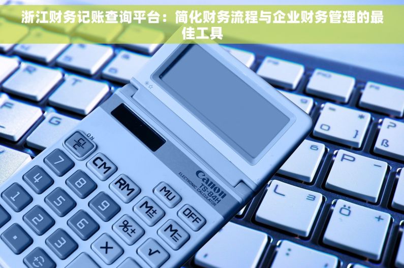 浙江财务记账查询平台：简化财务流程与企业财务管理的最佳工具
