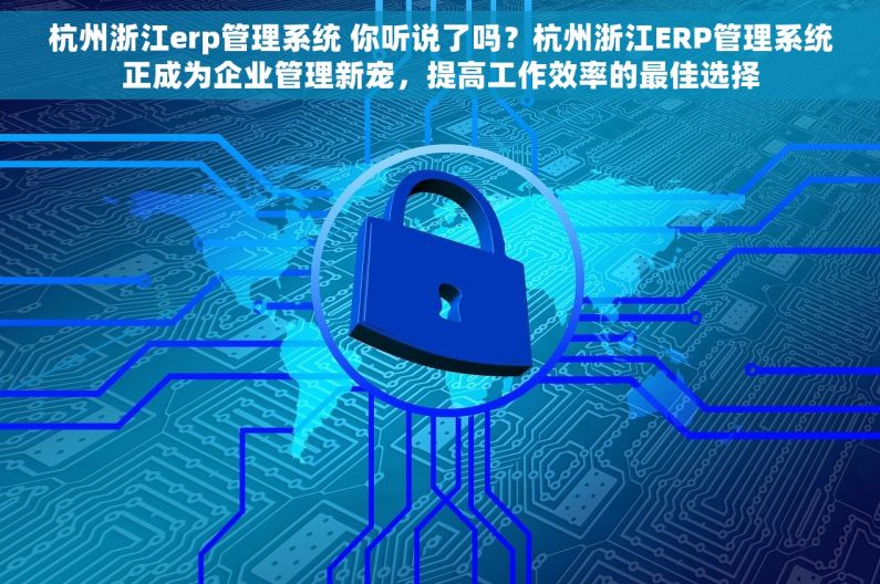 杭州浙江erp管理系统 你听说了吗？杭州浙江ERP管理系统正成为企业管理新宠，提高工作效率的最佳选择