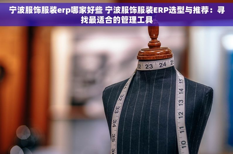 宁波服饰服装erp哪家好些 宁波服饰服装ERP选型与推荐：寻找最适合的管理工具