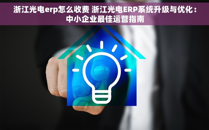 浙江光电erp怎么收费 浙江光电ERP系统升级与优化：中小企业最佳运营指南