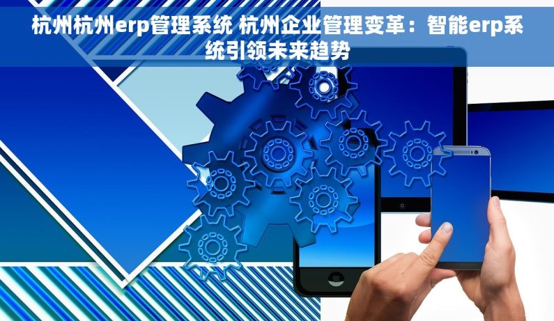 杭州杭州erp管理系统 杭州企业管理变革：智能erp系统引领未来趋势
