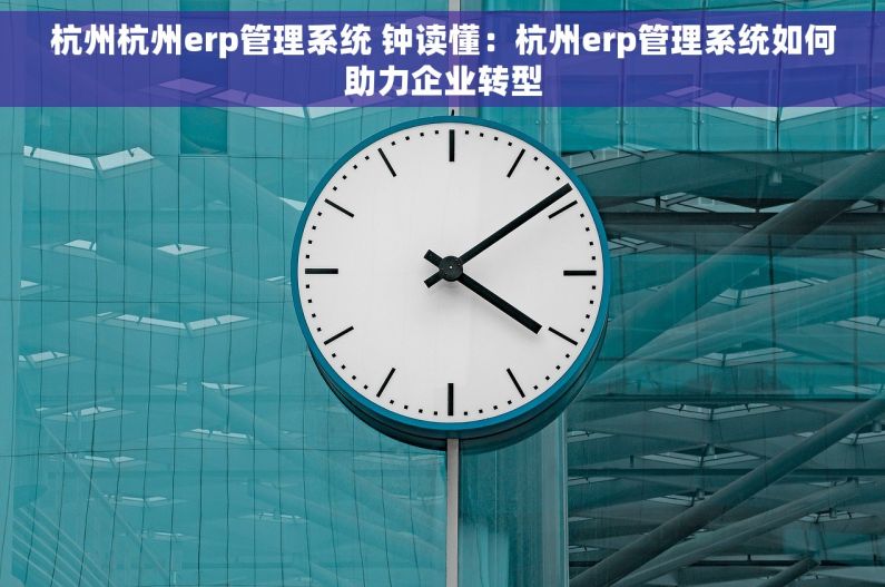 杭州杭州erp管理系统 钟读懂：杭州erp管理系统如何助力企业转型