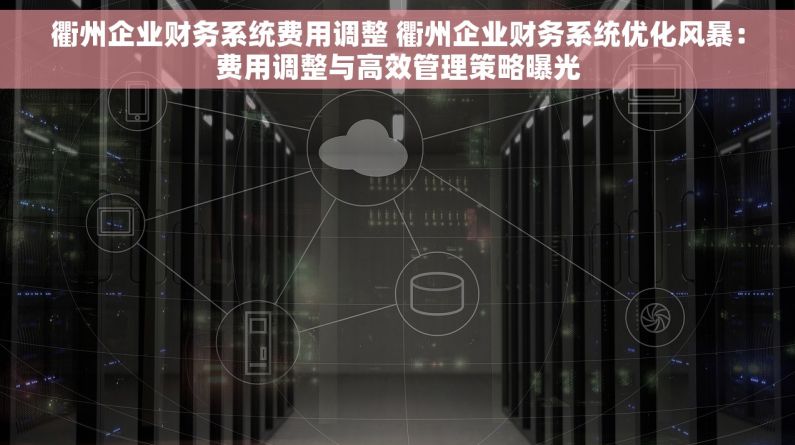 衢州企业财务系统费用调整 衢州企业财务系统优化风暴：费用调整与高效管理策略曝光