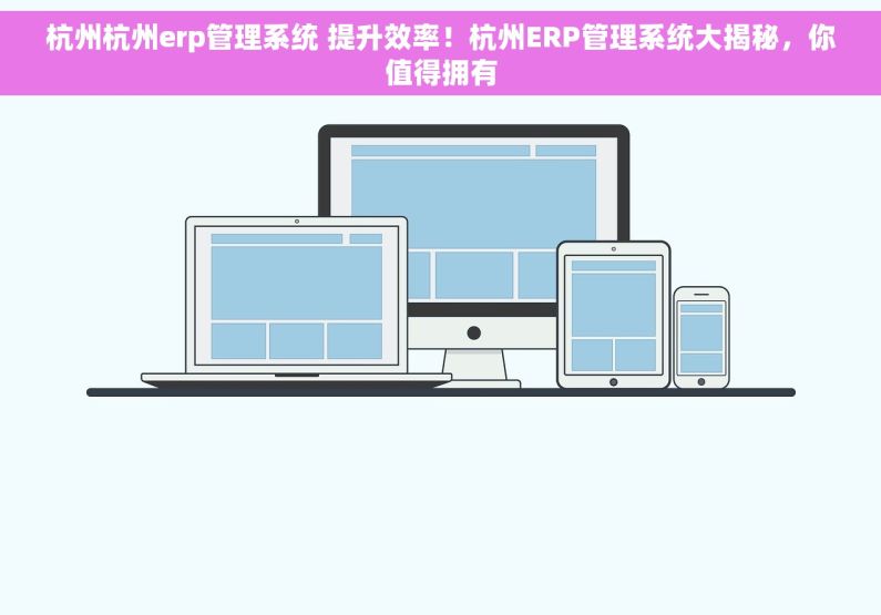 杭州杭州erp管理系统 提升效率！杭州ERP管理系统大揭秘，你值得拥有