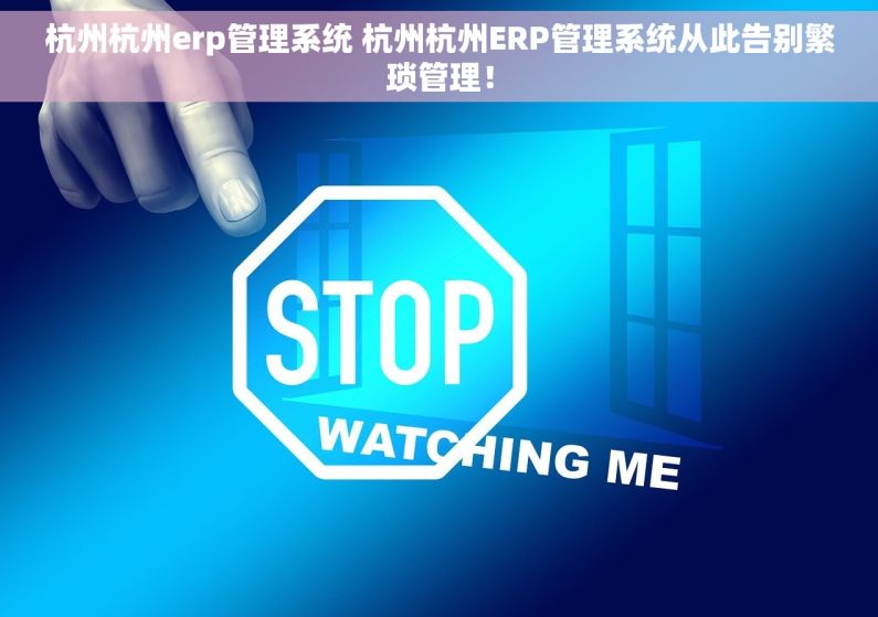 杭州杭州erp管理系统 杭州杭州ERP管理系统从此告别繁琐管理！