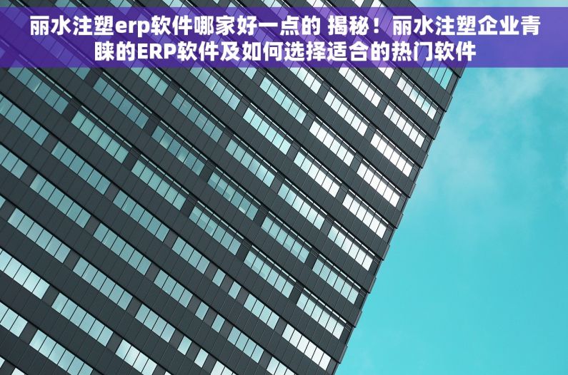 丽水注塑erp软件哪家好一点的 揭秘！丽水注塑企业青睐的ERP软件及如何选择适合的热门软件