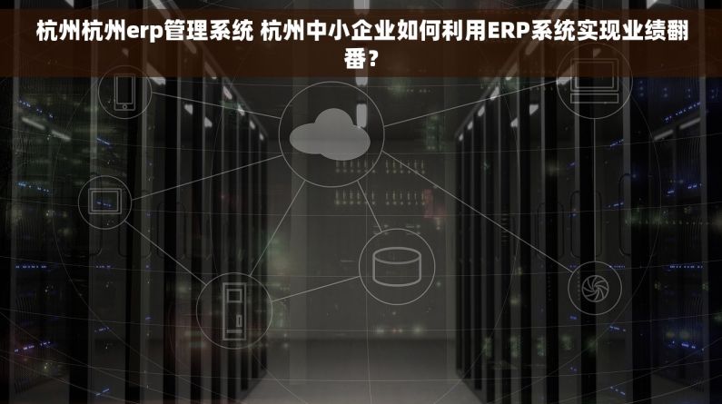 杭州杭州erp管理系统 杭州中小企业如何利用ERP系统实现业绩翻番？