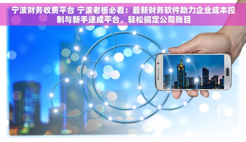 宁波财务收费平台 宁波老板必看：最新财务软件助力企业成本控制与新手速成平台，轻松搞定公司账目