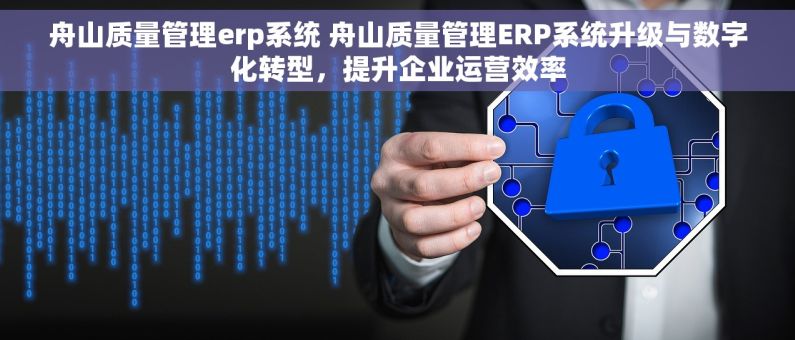 舟山质量管理erp系统 舟山质量管理ERP系统升级与数字化转型，提升企业运营效率