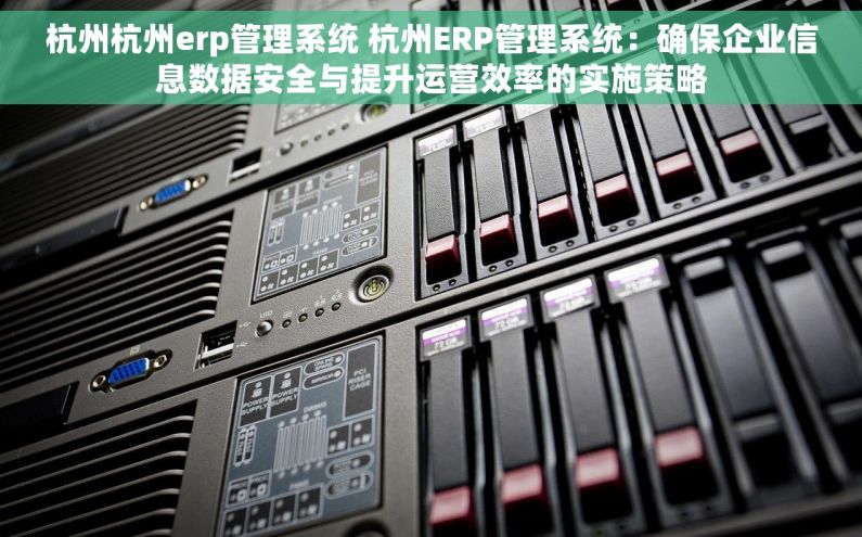 杭州杭州erp管理系统 杭州ERP管理系统：确保企业信息数据安全与提升运营效率的实施策略
