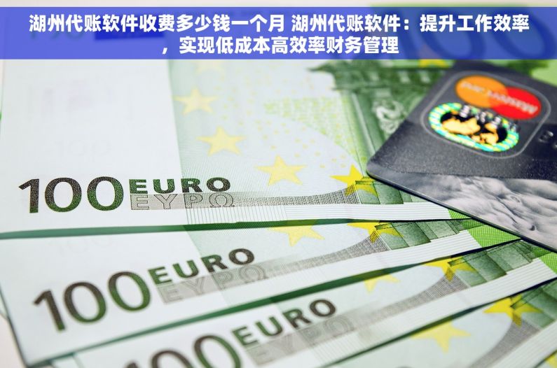 湖州代账软件收费多少钱一个月 湖州代账软件：提升工作效率，实现低成本高效率财务管理