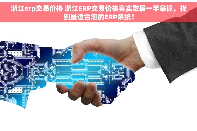 浙江erp交易价格 浙江ERP交易价格真实数据一手掌握，找到最适合您的ERP系统！
