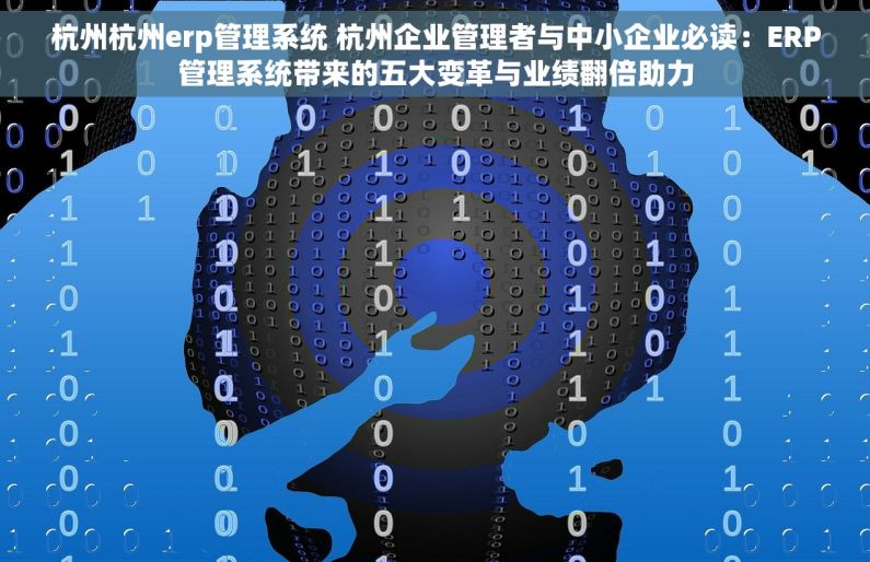杭州杭州erp管理系统 杭州企业管理者与中小企业必读：ERP管理系统带来的五大变革与业绩翻倍助力