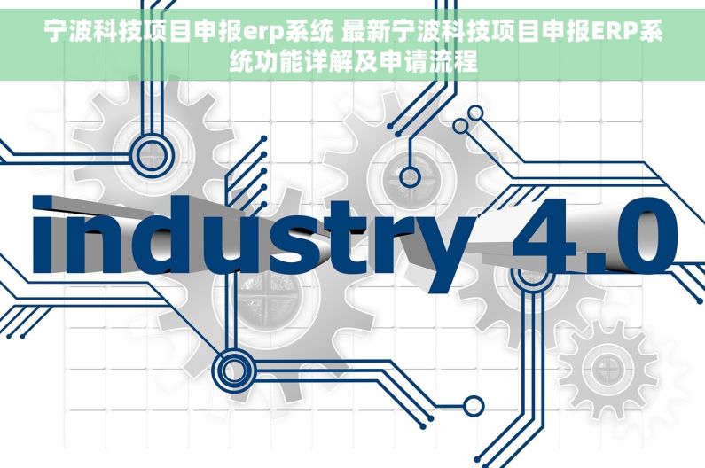 宁波科技项目申报erp系统 最新宁波科技项目申报ERP系统功能详解及申请流程