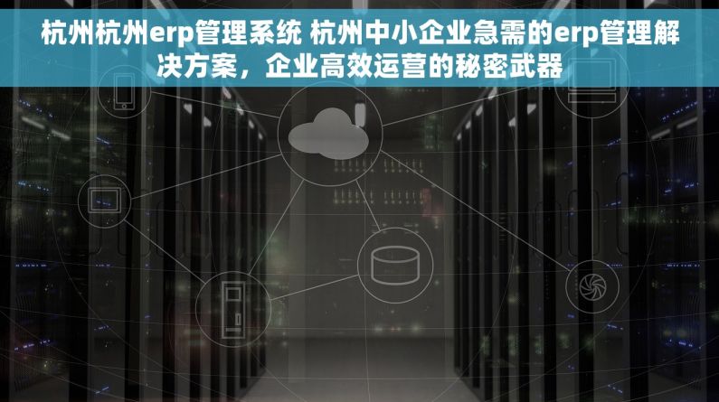 杭州杭州erp管理系统 杭州中小企业急需的erp管理解决方案，企业高效运营的秘密武器