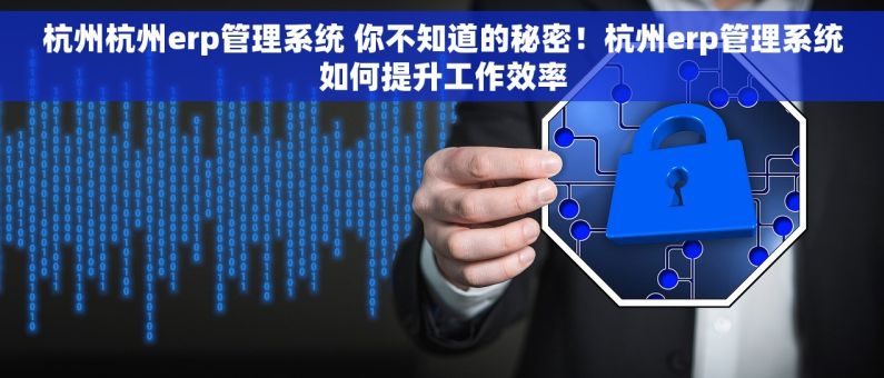杭州杭州erp管理系统 你不知道的秘密！杭州erp管理系统如何提升工作效率