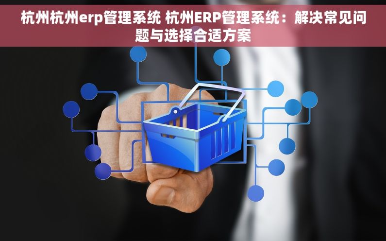 杭州杭州erp管理系统 杭州ERP管理系统：解决常见问题与选择合适方案