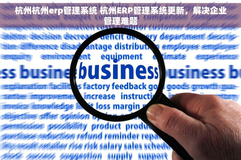 杭州杭州erp管理系统 杭州ERP管理系统更新，解决企业管理难题
