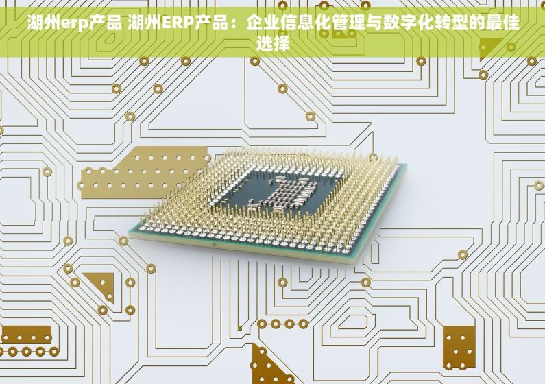 湖州erp产品 湖州ERP产品：企业信息化管理与数字化转型的最佳选择