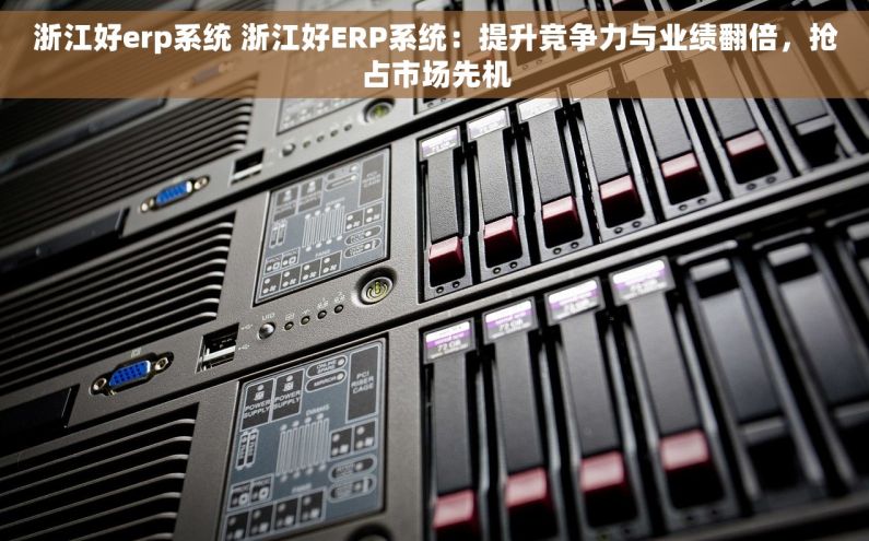 浙江好erp系统 浙江好ERP系统：提升竞争力与业绩翻倍，抢占市场先机