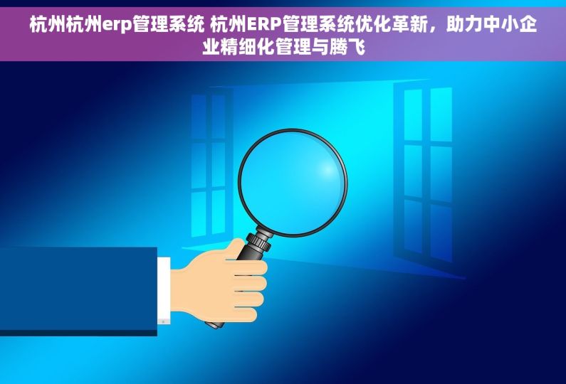 杭州杭州erp管理系统 杭州ERP管理系统优化革新，助力中小企业精细化管理与腾飞