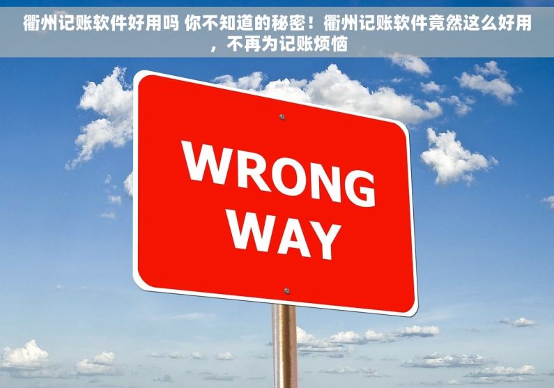衢州记账软件好用吗 你不知道的秘密！衢州记账软件竟然这么好用，不再为记账烦恼