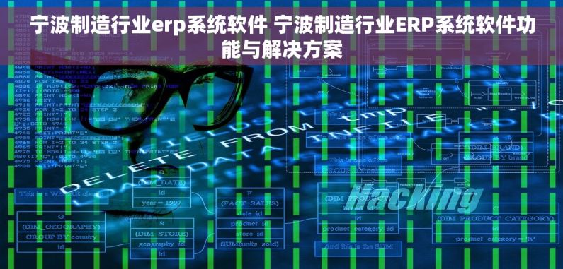 宁波制造行业erp系统软件 宁波制造行业ERP系统软件功能与解决方案