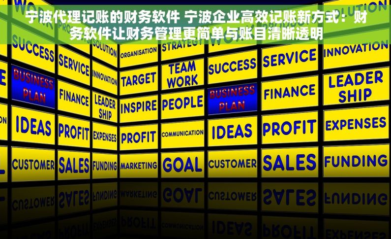 宁波代理记账的财务软件 宁波企业高效记账新方式：财务软件让财务管理更简单与账目清晰透明