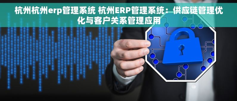杭州杭州erp管理系统 杭州ERP管理系统：供应链管理优化与客户关系管理应用