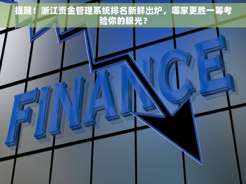 提醒！浙江资金管理系统排名新鲜出炉，哪家更胜一筹考验你的眼光？