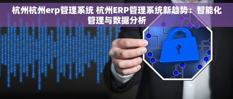 杭州杭州erp管理系统 杭州ERP管理系统新趋势：智能化管理与数据分析