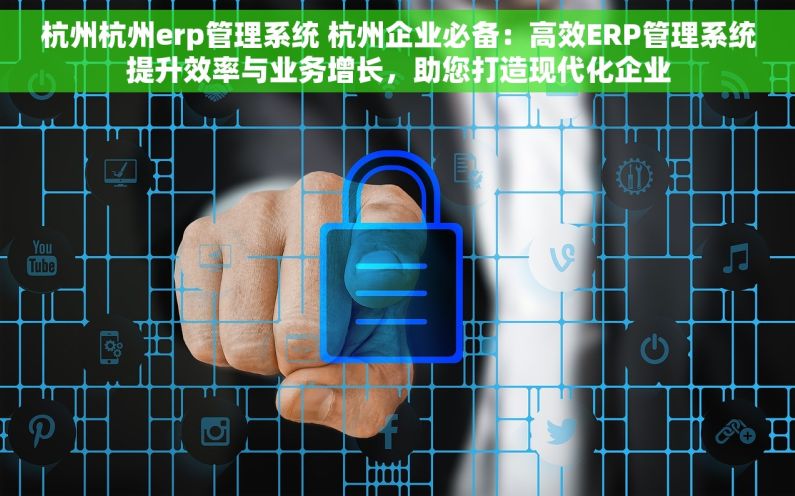 杭州杭州erp管理系统 杭州企业必备：高效ERP管理系统提升效率与业务增长，助您打造现代化企业