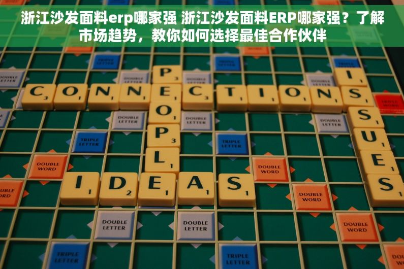 浙江沙发面料erp哪家强 浙江沙发面料ERP哪家强？了解市场趋势，教你如何选择最佳合作伙伴