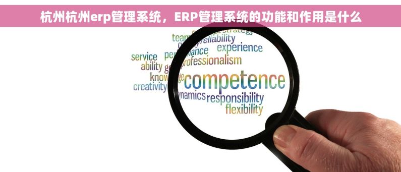 杭州杭州erp管理系统，ERP管理系统的功能和作用是什么