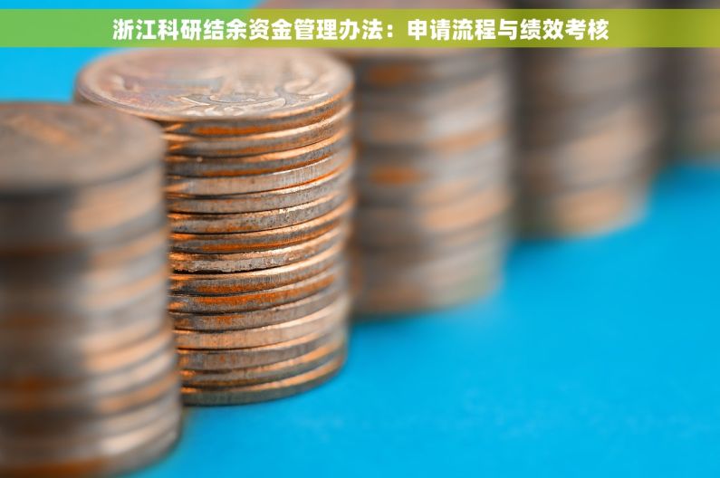 浙江科研结余资金管理办法：申请流程与绩效考核