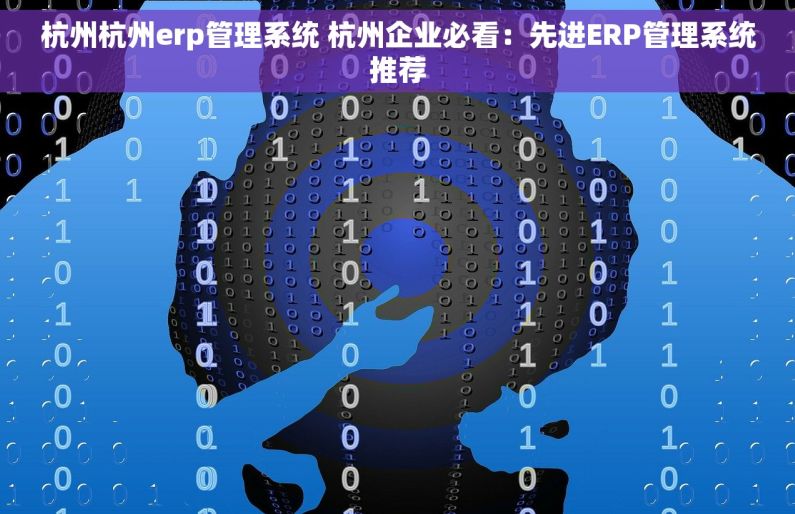 杭州杭州erp管理系统 杭州企业必看：先进ERP管理系统推荐