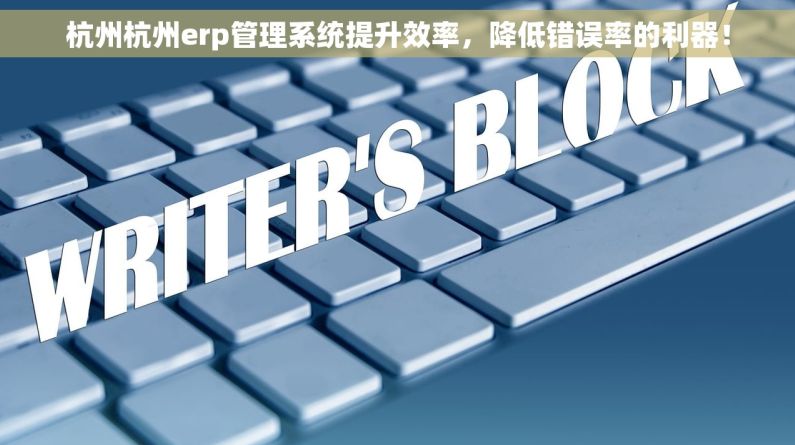 杭州杭州erp管理系统提升效率，降低错误率的利器！