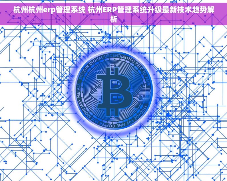 杭州杭州erp管理系统 杭州ERP管理系统升级最新技术趋势解析