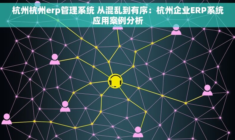 杭州杭州erp管理系统 从混乱到有序：杭州企业ERP系统应用案例分析