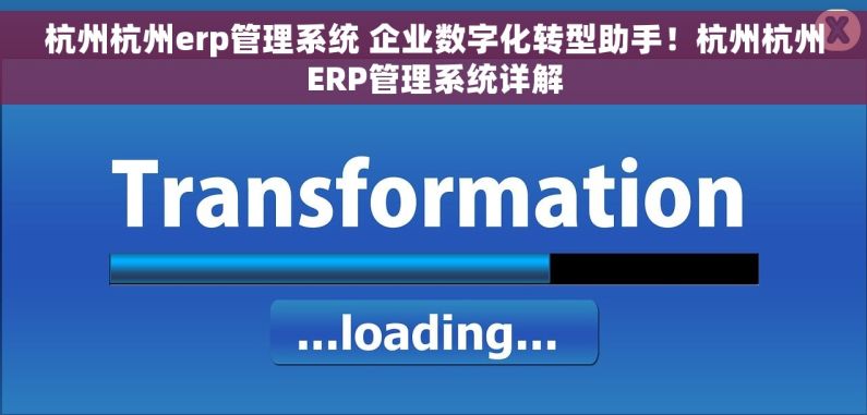 杭州杭州erp管理系统 企业数字化转型助手！杭州杭州ERP管理系统详解