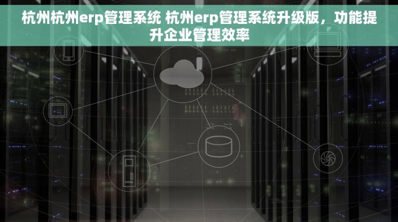 杭州杭州erp管理系统 杭州erp管理系统升级版，功能提升企业管理效率