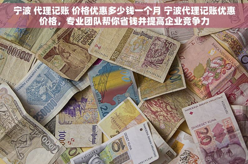 宁波 代理记账 价格优惠多少钱一个月 宁波代理记账优惠价格，专业团队帮你省钱并提高企业竞争力