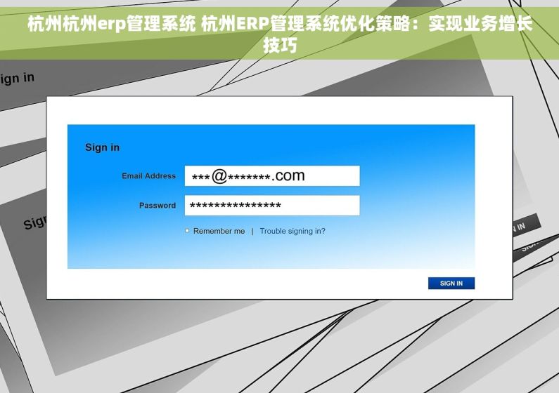 杭州杭州erp管理系统 杭州ERP管理系统优化策略：实现业务增长技巧