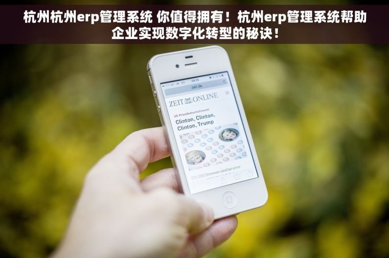 杭州杭州erp管理系统 你值得拥有！杭州erp管理系统帮助企业实现数字化转型的秘诀！