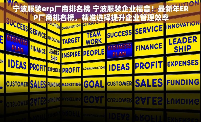 宁波服装erp厂商排名榜 宁波服装企业福音！最新年ERP厂商排名榜，精准选择提升企业管理效率