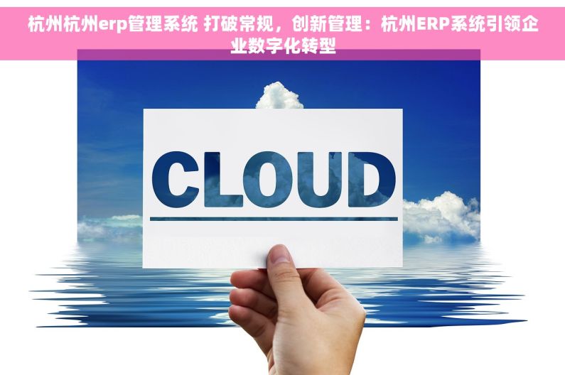杭州杭州erp管理系统 打破常规，创新管理：杭州ERP系统引领企业数字化转型