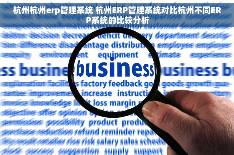 杭州杭州erp管理系统 杭州ERP管理系统对比杭州不同ERP系统的比较分析